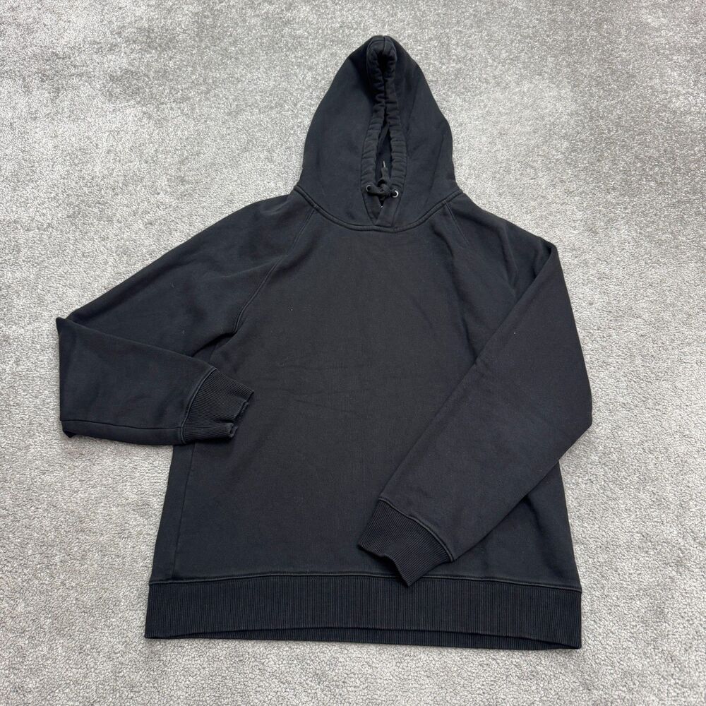 O.N.S Hoodie Pullover Sweatshirt Mens Medium Black Polycotton Raglan Sleeve